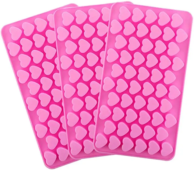 

Heart Shape Silicone Chocolate Molds 55-Cavity Candy Gummy Molds Ice Cube Baking Accessoire for Party Cake Decoration