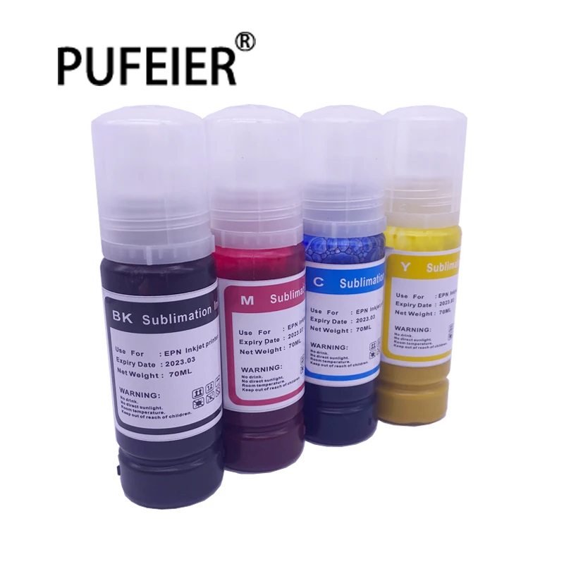 

70ML Bottle 101 103 105 106 Refill Sublimation Ink For Epson L4150 L4160 L6160 L6170 L6190 L3110 L3111 L3150 L3151 Printing Ink