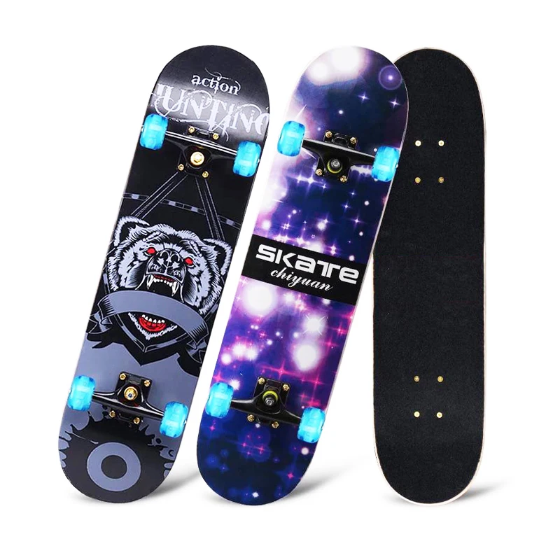 

Wholesale 7 Layer Maple wood Double Kick Concave SkateBoard and Tricks Skateboards for Kids and Beginners, Customized color