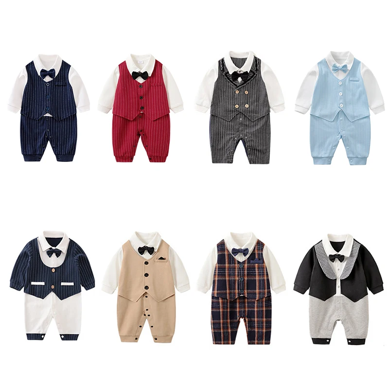 

Baby Clothes Long Sleeve Birthday Party Clothing Handsome Gentleman Cotton Lapel Spot Wholesale