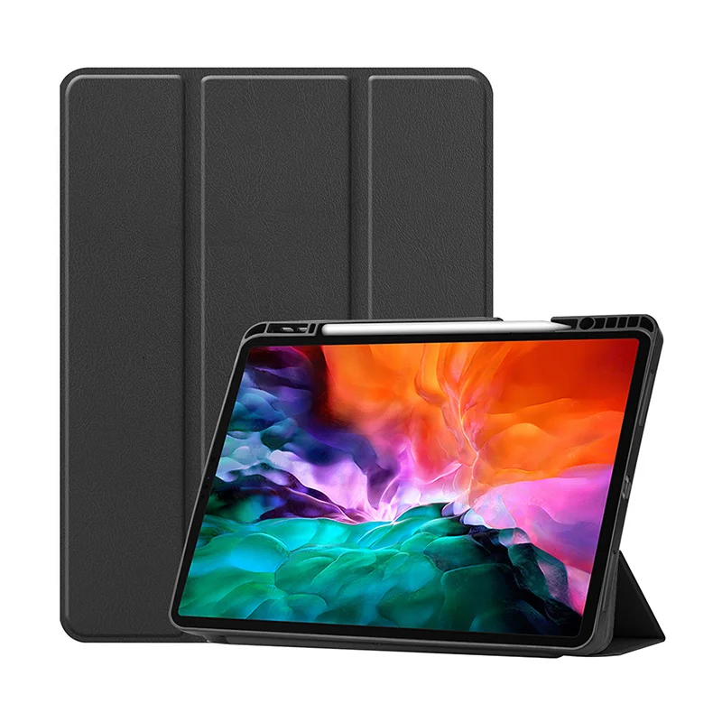 

2021 Full Body Protection Case for Ipad Pro 12.9 Inch Tup Shockproof Tablet Case with Pen Holder, Multi colors. customized color