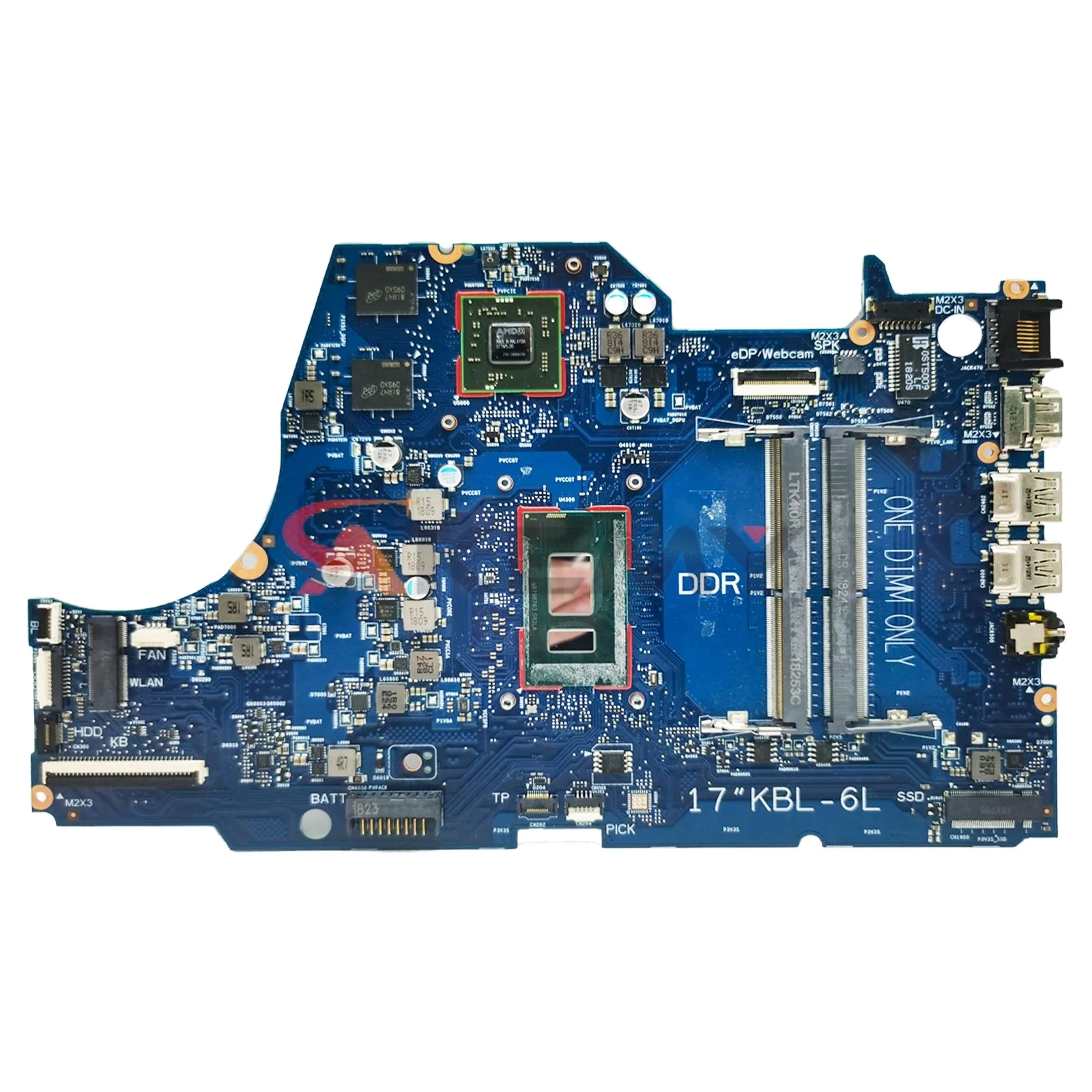 

For HP 17-BY 17T-BY SERIES DDR4 LAPTOP PC MOTHERBOARD Mainboard with I3 I5 I7 7th Gen 8th Gen CPU 6050A2982701 Motherboard