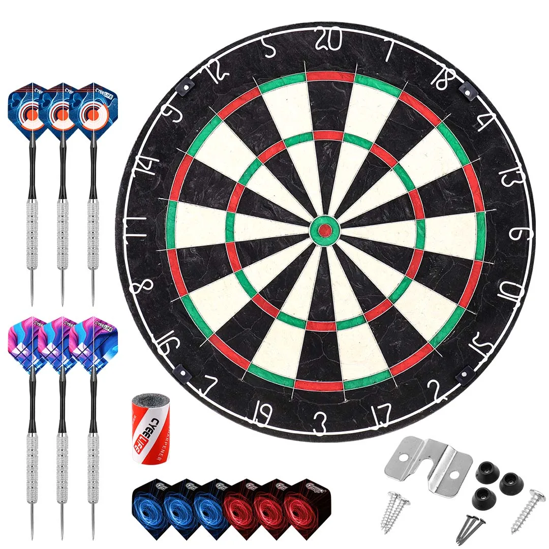

18in For Competition and Steel Tip Dart Board Games With Handing Tool with 6PCS Darts set Professional Blade Sisal Dartboard, Oem