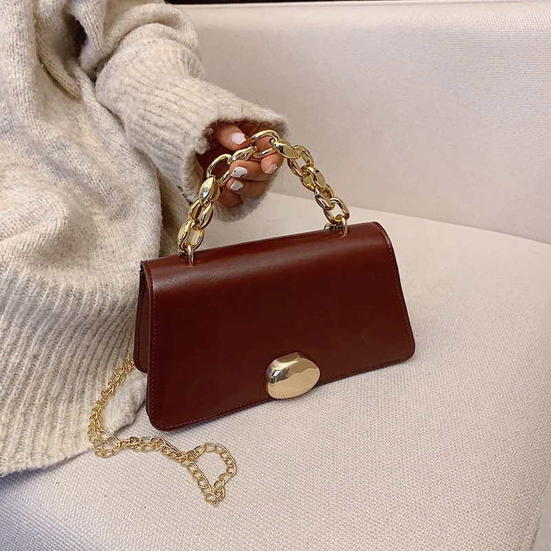 

Brand New Arrival China Good Ladies Fashion chains PU Leather Purses and Handbag For Women 2021, Customizable