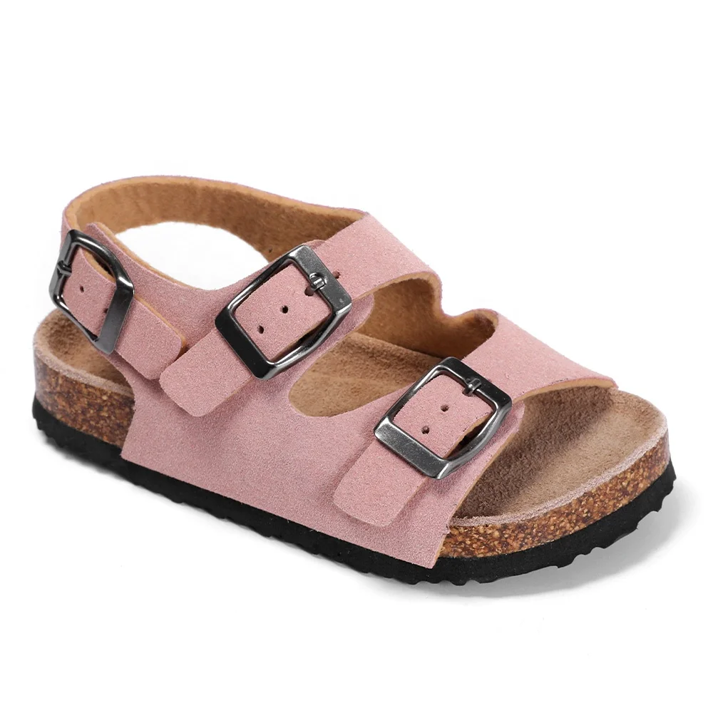 

Ningbo Byring Best Seller Unisex-Child Toddler Kids Girls Suede Flat Sandals High Quality