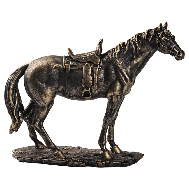 

Figurine Horse Animal Sculpture Pieces Decoration Home Crafts Accessories Resin, Picture shows