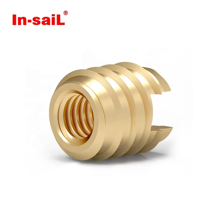 

Factory direct sales M2 M3 M5 M6 M8 brass self tapping insert fastener screw in nut for laptop and tool