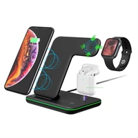 

3 in 1 top quality Fast qi 10W fast Wireless Charger Stand for iphone apple watch AirPods