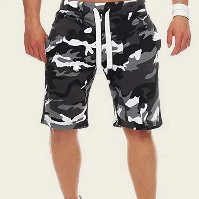 

Wholesale Custom 200gsm Street Style Camo Print Drawstring Waist With Pockets Shorts Men, Multicolor