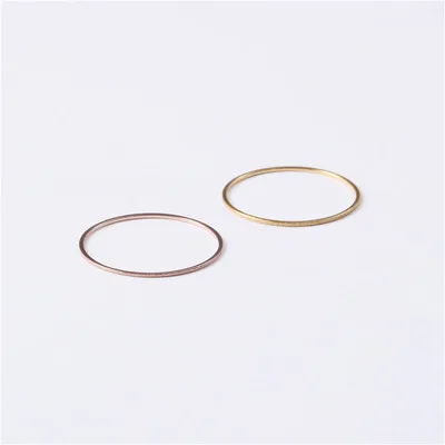 

New Hot Sale 18K Gold Plated Stainless Steel Thin Rose Gold Rings