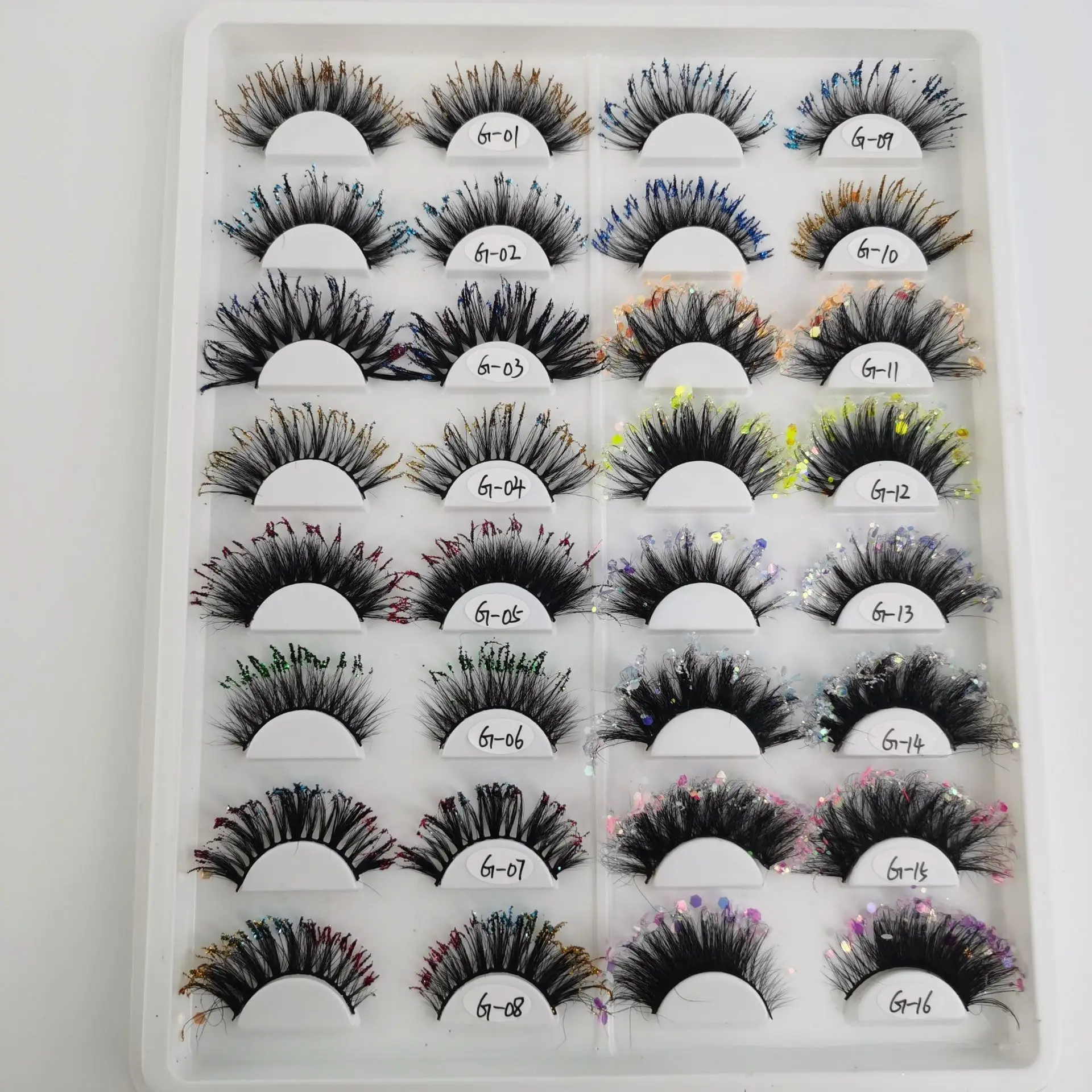 

3D Stereo False Eyelashes Thick And Dense Fan Eyelashes Mink Hair Curly Short 14-25mm Eyelash Extensions With Box