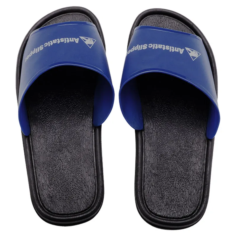 

ESD PVC slippers antistatic blue safety slipper antiskid ESD slipper, Blue,black