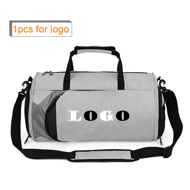 

Custom logo outdoor large duffle bag with PE board shoe compartment, Black,light gray,dark gray,blue