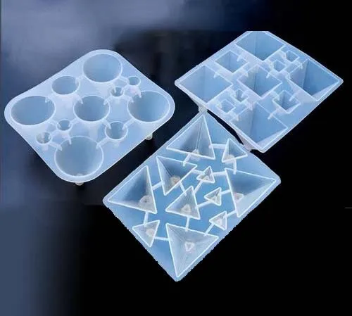 

S1365 11 cavity crystal orgonite cone pyramid resin silicone mold for jewlery crafts