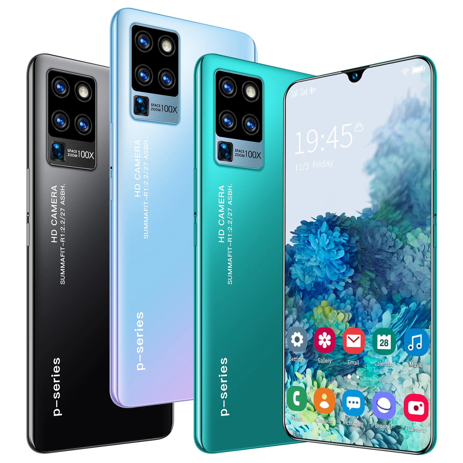

Global Version Smart Phone S20U 6.5 Inch Waterproof Screen Mobile Phone Free Shipping Android System Telephone, Black.blue,green