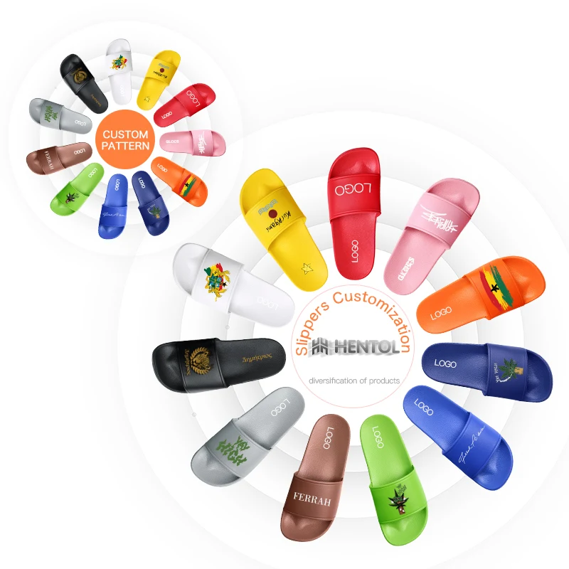 

Wholesale Custom Sandals Slides,Summer Fashion Plastic Slippers Wholesale,Men Pvc Slippers Custom Logo Beach Slide Sandal, Optional
