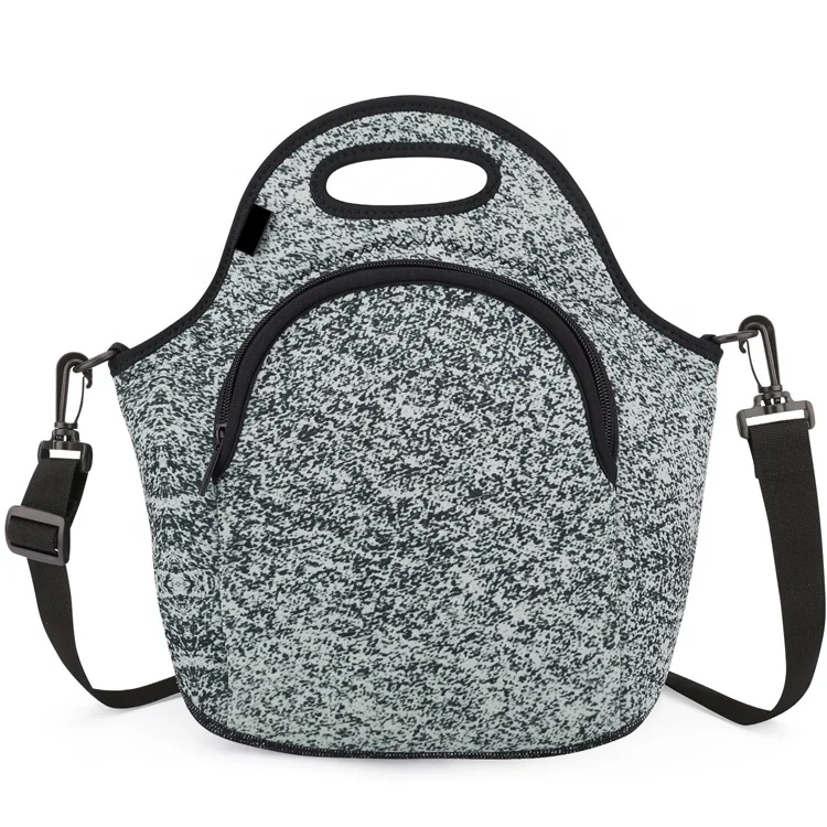 

Wholesale recycled customized neoprene lunch bag with shoulder strap/thermal tote lunch bag for kids, Customized color