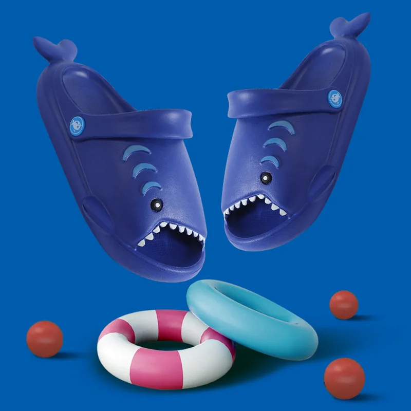 

Shark slippers summer baby fashion men's and women's universal children's slippers indoor and outdoor fun and lovely cartoon san