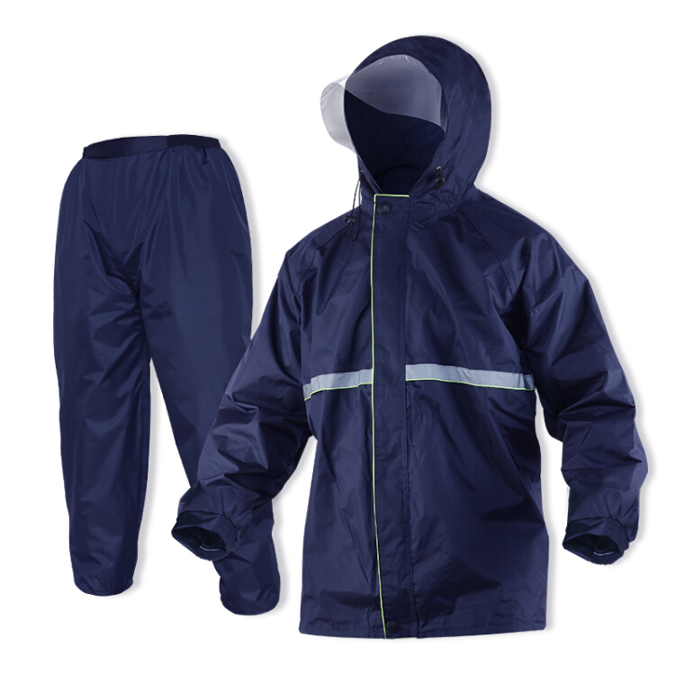

Division adult raincoat waterproof raincoat rain pants cycling suits male labor insurance monolayer Single layer breathable