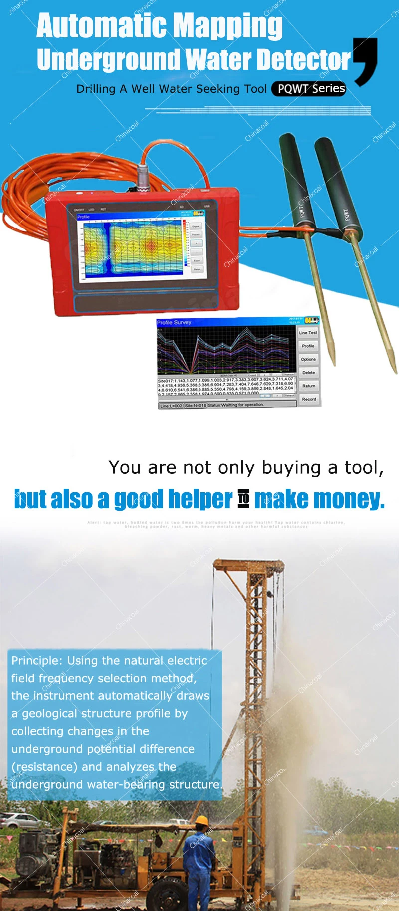 Underground Water Detector 100m Depth Drilling Water Well Tools Buy