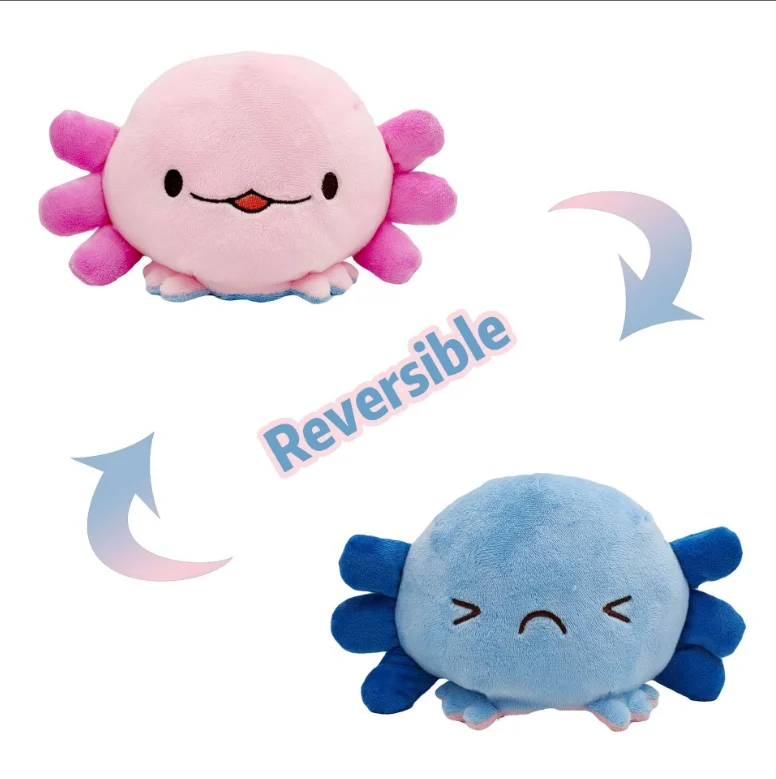 

Cute Animal Axolotol Plush Reversible stuffed axolotl toys Pulpos Plushie Soft Children Kids Toy