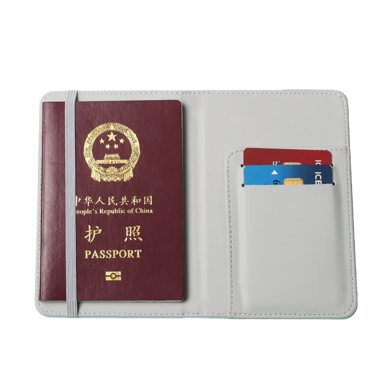 

2023 sublimation passport cover blanks custom logo design printed pu leather sublimation business card passport holder