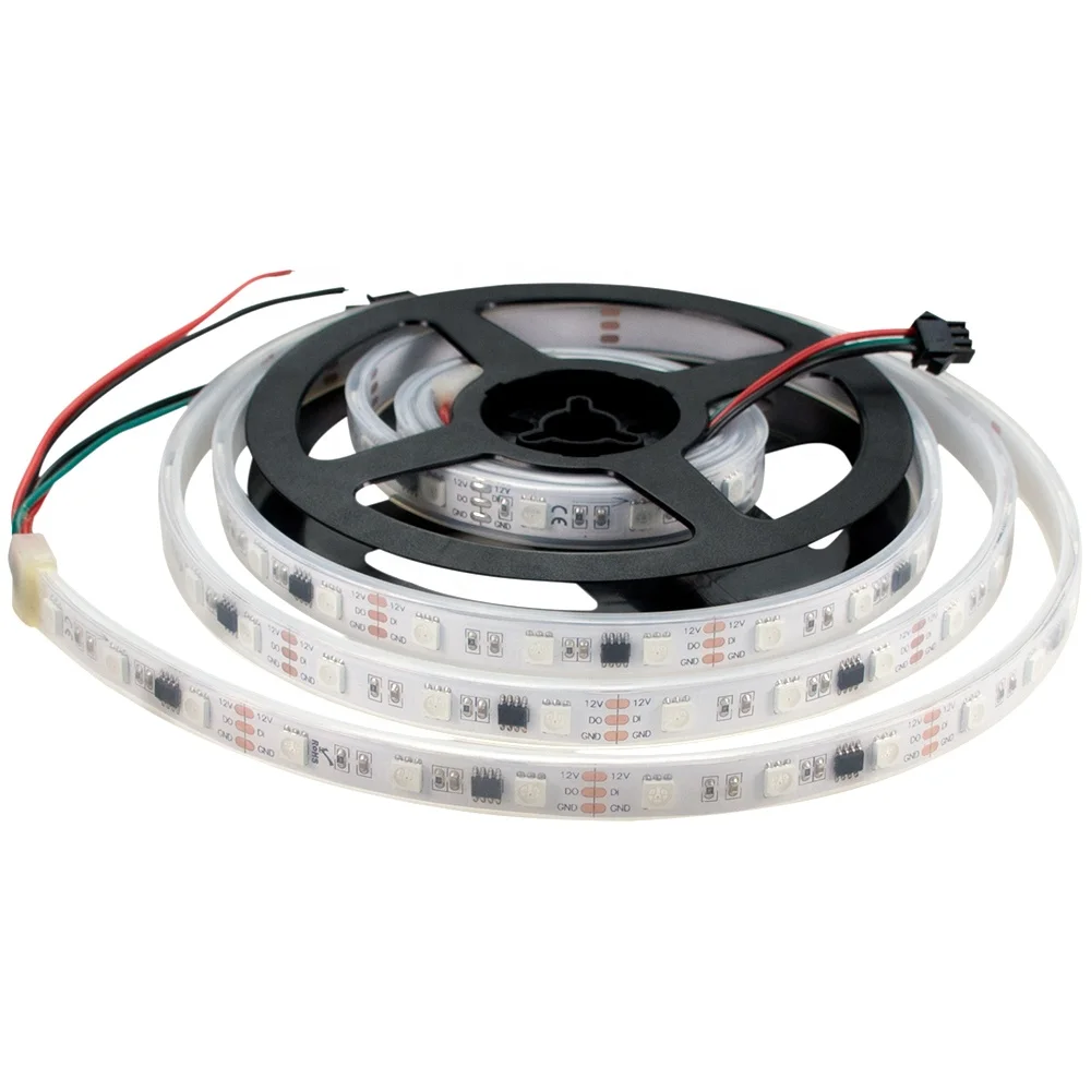 12v 5050 smd rgb addressable ws2811 silicone waterproof led strip IP67