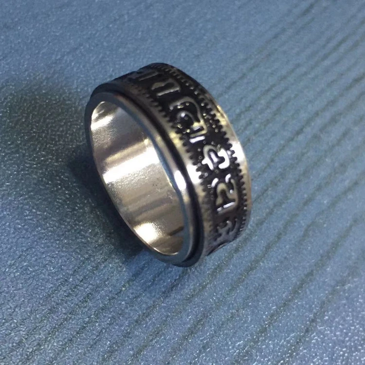 

JIaLin Jewelry High Quality 2020 ins Fashion Custom Jewelry Blanks Mens Titanium Steel Black Ring