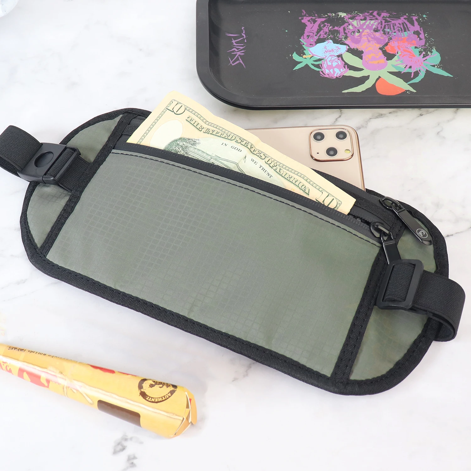

Firedog Custom Waterproof Carbon Lined Smell Proof Waist Bag Outdoor Sports Running smell proof fanny pack waist bag, Customized color