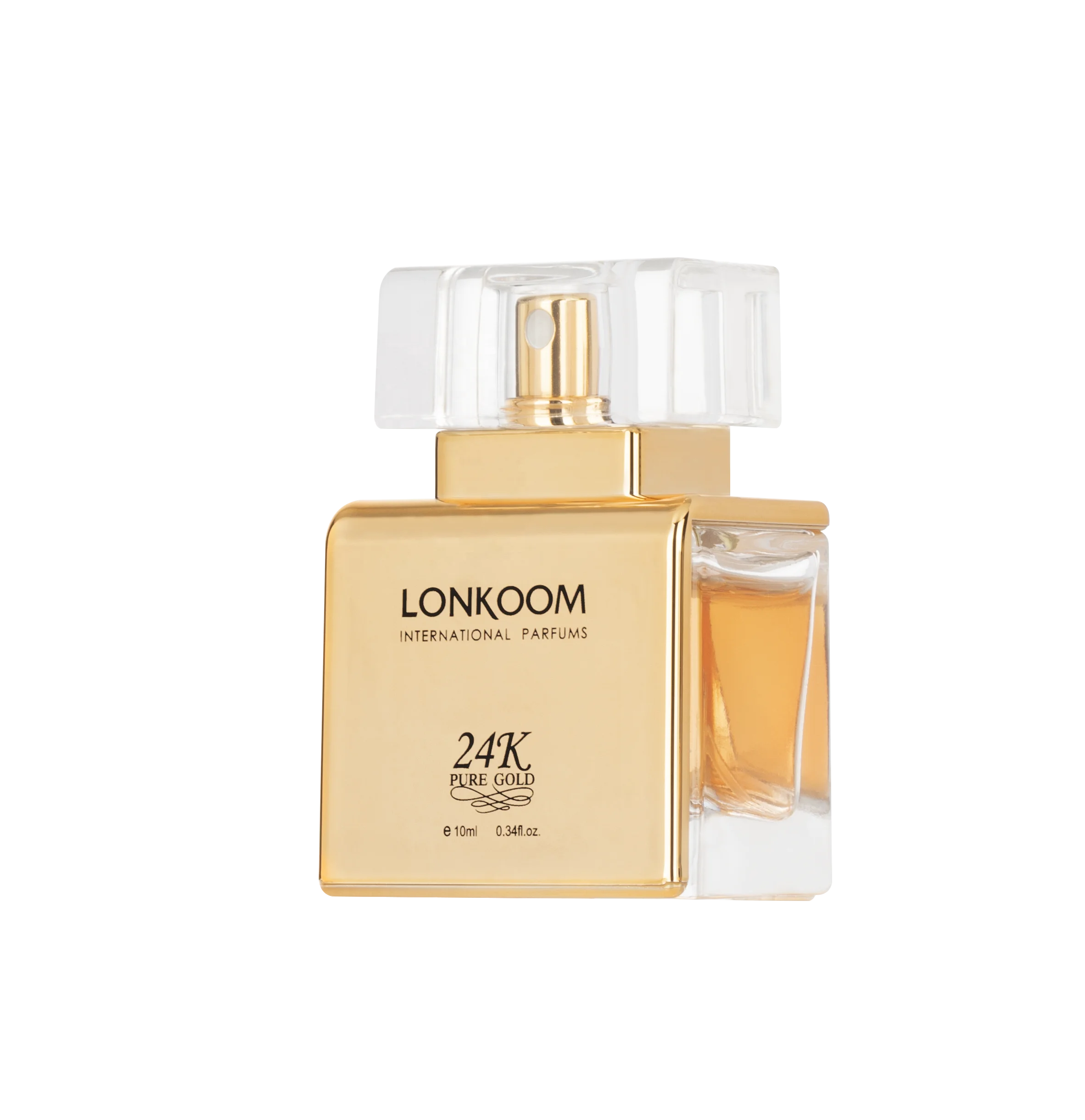 

10ml perfume Unique Design bottle LONKOOM hot sale women perfume 24K pure gold