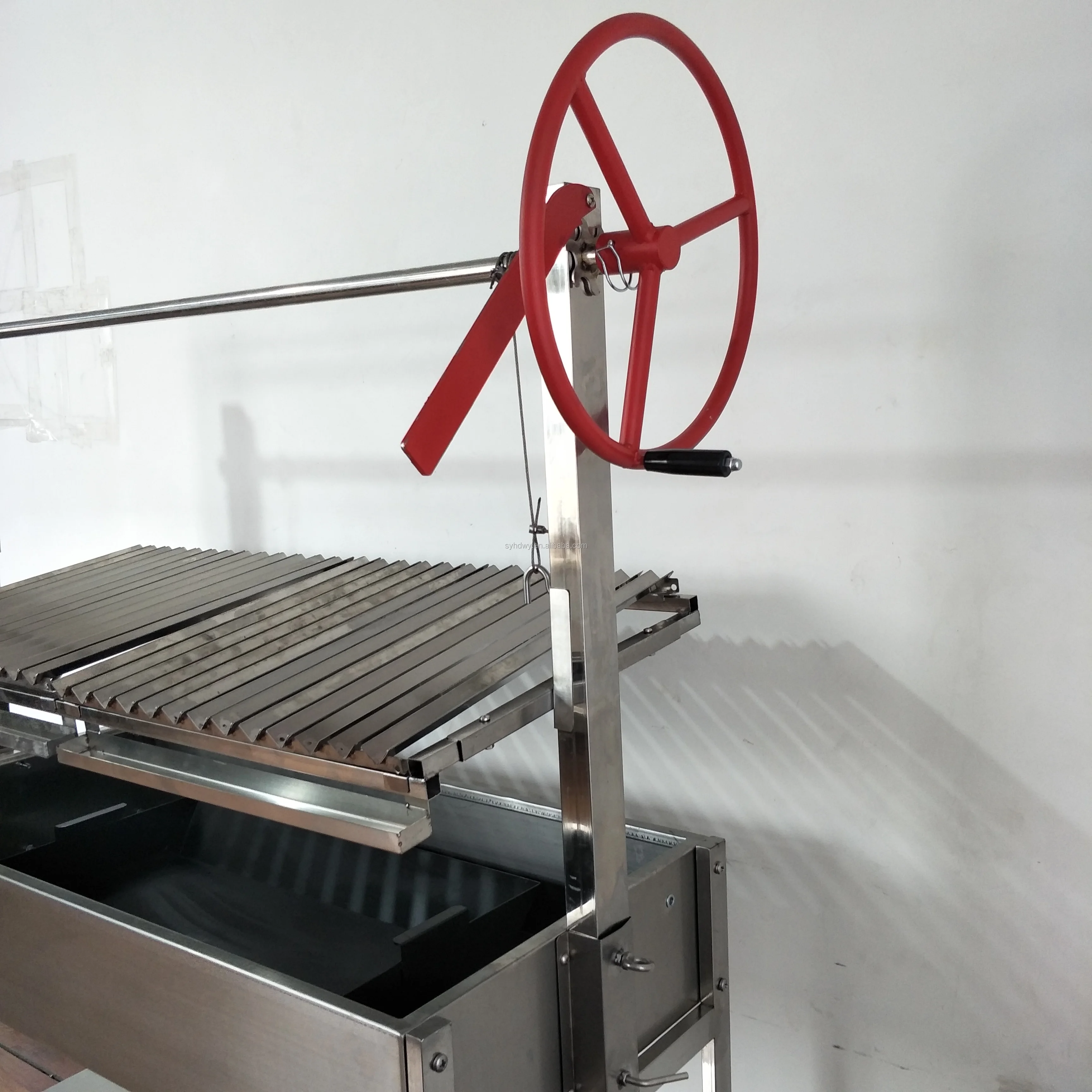 Adjustable Argentinian Style Grill with Rotisserie Stainless Santa Maria BBQ grill Charcoal