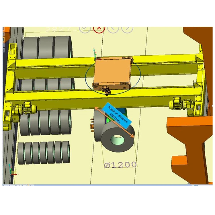 
5 ton Smart intelligent stacker overhead crane for automatic steel coil line price for sale 