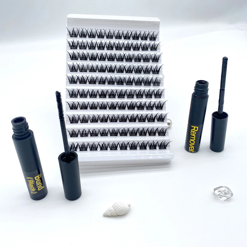Wholesale Eyelash Extensions Diy Cluster Lash Pre-cut Segmented Lashes Thin Band Cluster Lash