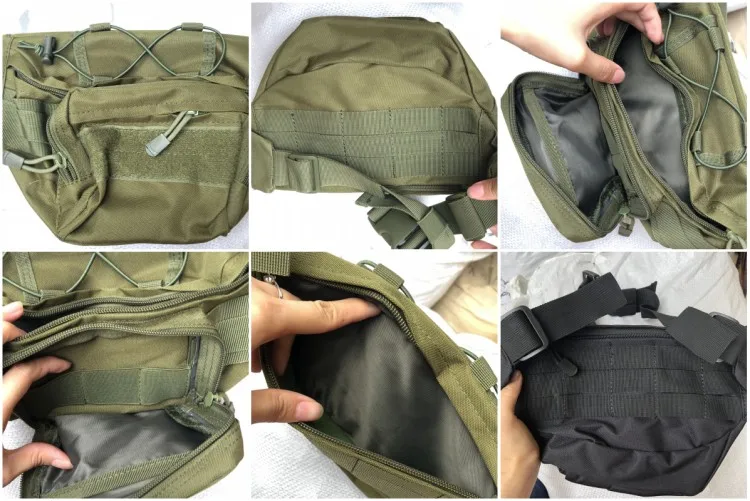 Wholesale customized nylon men running camo tactical military waist bag fanny pack