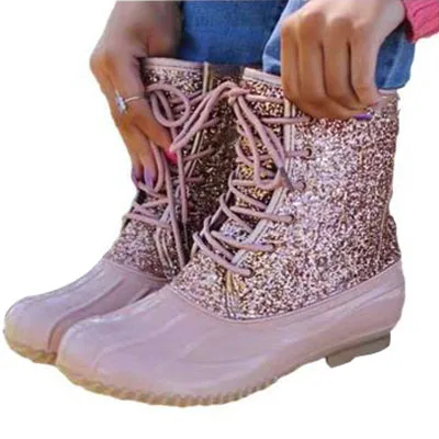 

Wholesale Ankle Shoes Women Winter Warm Snow Leather Boots, Black, wine red, brown, pink