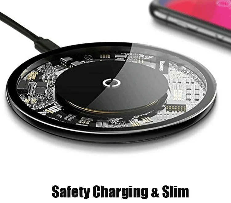 Fovda 5W 10W 15W Fast Wireless Charger for iPhone USB Qi Charging pad for Samsung S8 S9 Note 9 Phone earbuds charger