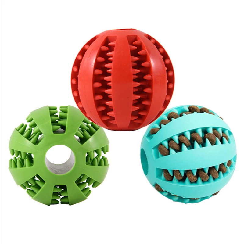 

Indestructible Interactive Durable Care Teeth Cleaning Pet Supplies Natural Rubber Feed Ball Chew Dog Toy, Picture