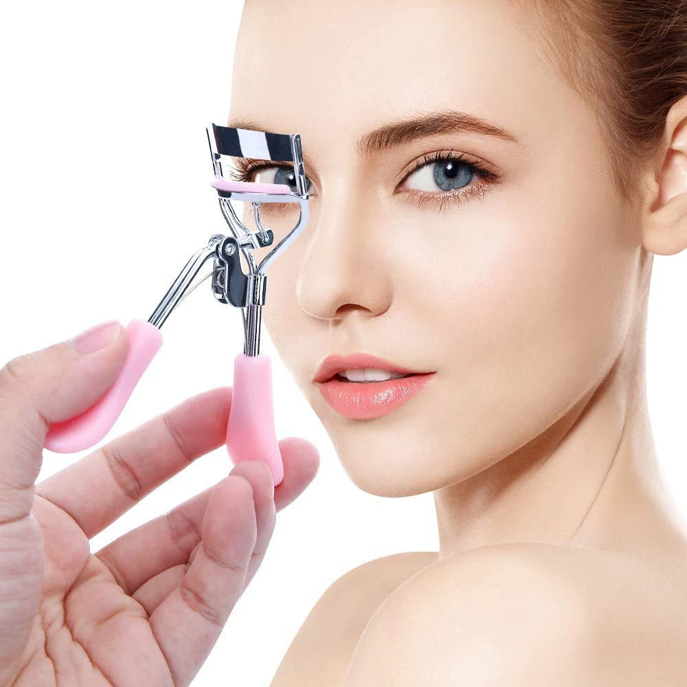

Mini portable false eyelash curler with logo eyelash curler storage box eyelash applicator accessories individual extension kit, A variety of color