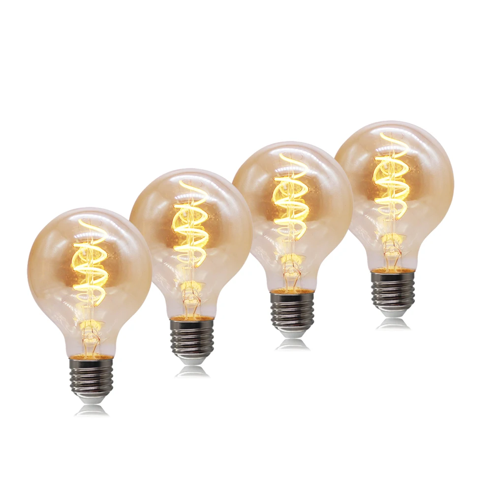 New design 2W 4W C35 A60 ST64 G80 G95 Flexible Soft Led Filament Bulb E27