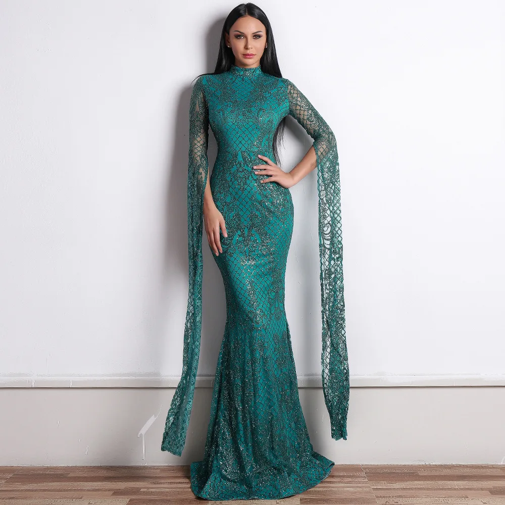 

ADYABY Vestidos Casual Miss Elegant Sweetheart Mermaid Evening Patry Emerald Green 2021 Prom Dresses for Women