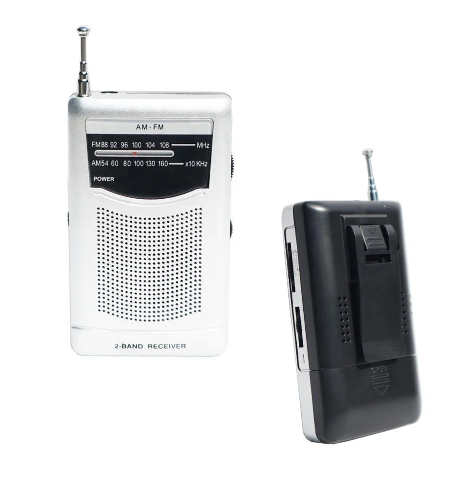 

mini am fm Portable Radio with belt clip and speaker
