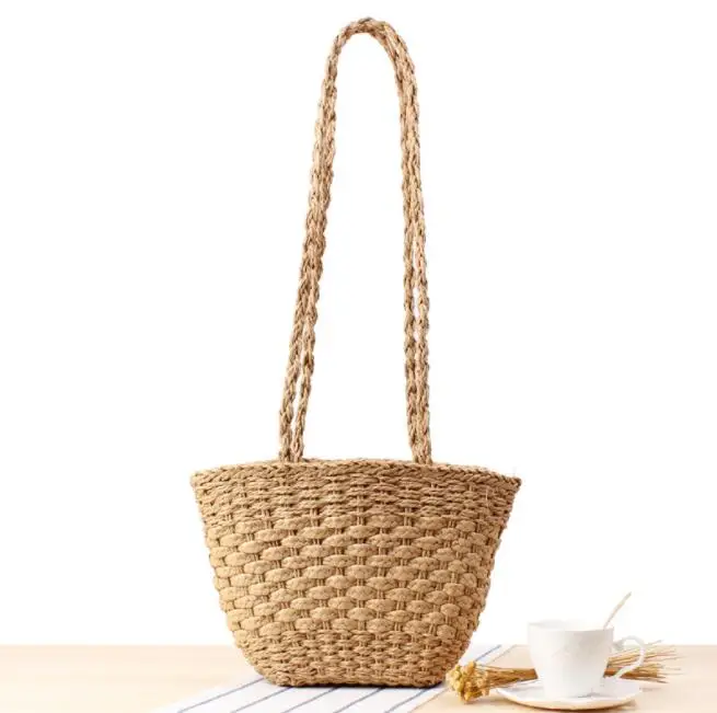 

Mulit Style Straw+leather Handbag Women Summer Rattan Bag Handmade Woven Beach Circle Bohemia Shoulder Bag, Picture