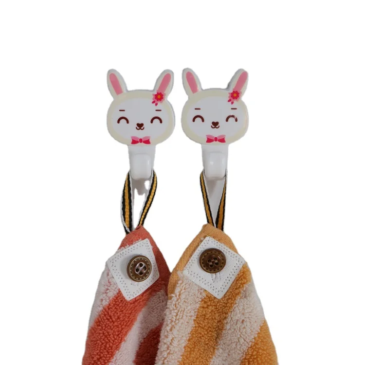

Cute Hanging Hooks Adhesive Wall Hanger Bathroom Kitchen, Customized