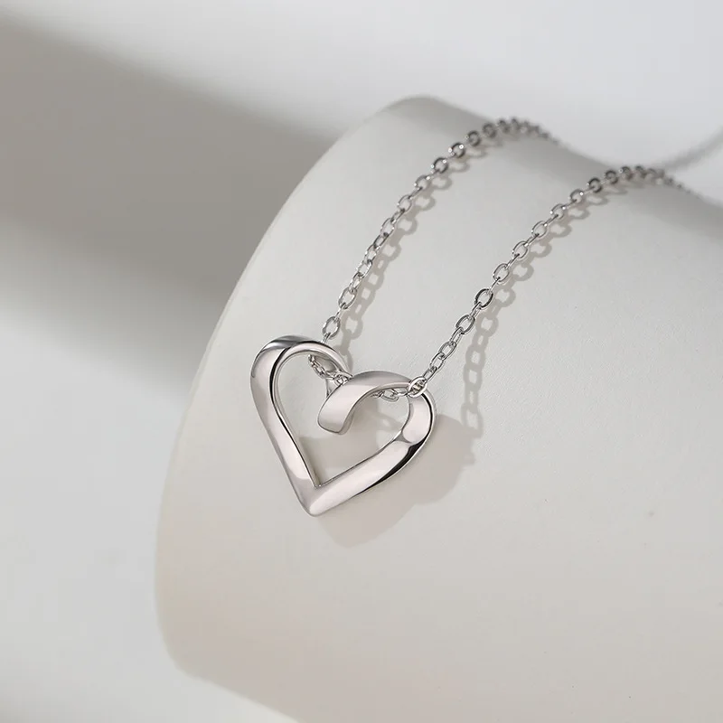 

Silver Chain Necklace Heart Pendant Necklace 925 Sterling Silver Necklace Silver 925 Jewelry