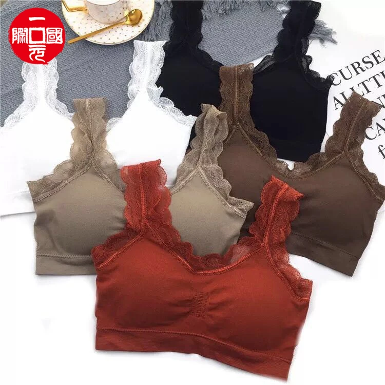 

Lace beautiful back tube top sexy no rim sports underwear