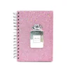 Custom spiral binding perfume bottle glitter notebook wholesale