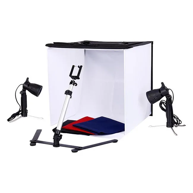 

Professional portable 40CM Mini Backdrop Photo Studio Box Photo Light Box Photography Softbox Kit, Black/white