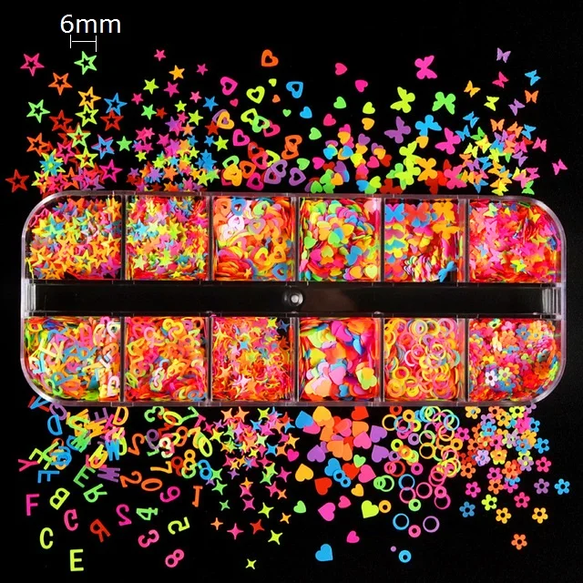 

High Quality Fluorescent Flower Star Sequin Jewelry Accessories Nail Art Decoration Nails Art