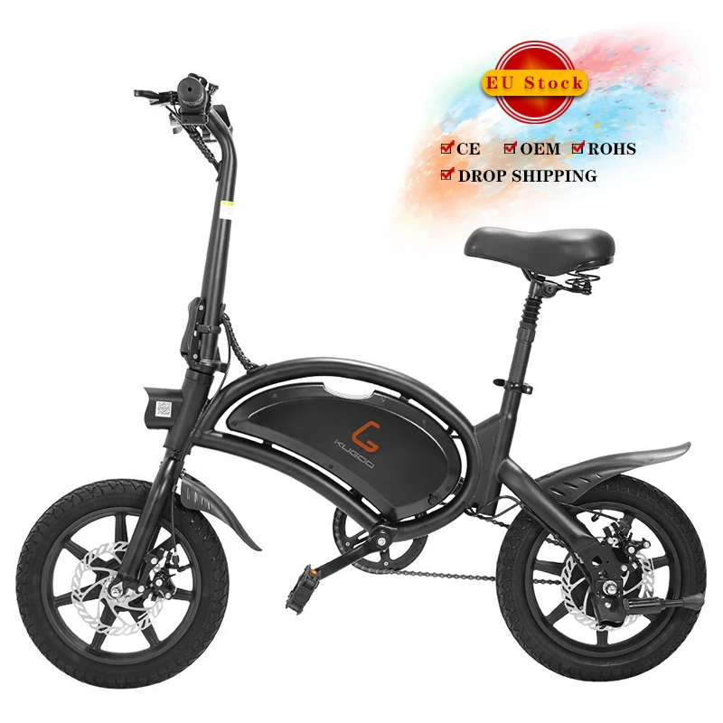 

EU stock KUGOO Kirin B2 Folding Moped Electric Bike E-Scooter 400W Motor 45km/h Range with Drop shipping