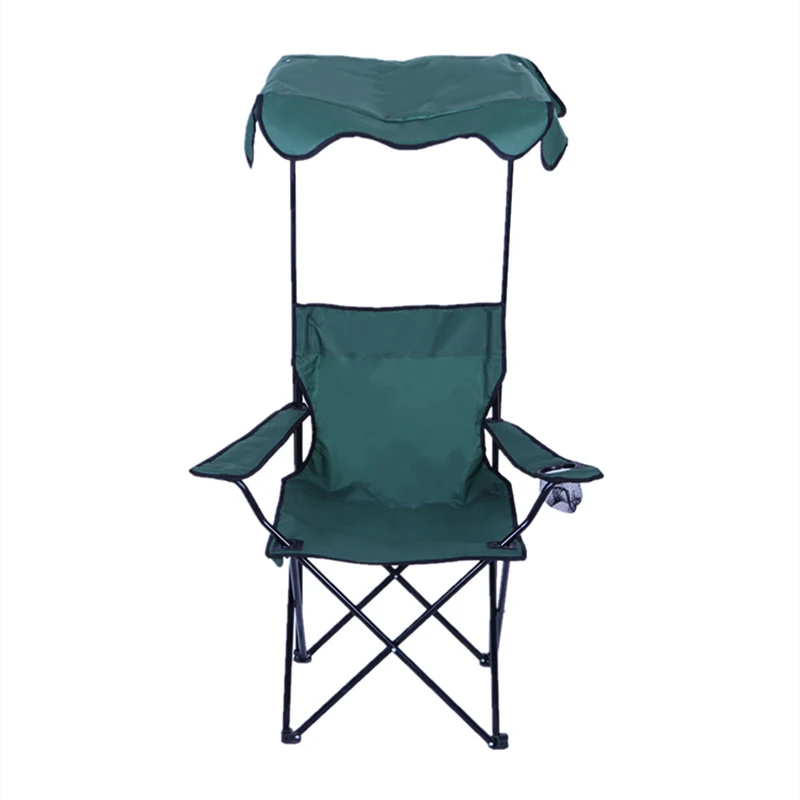 

easy carry summer canopy beach chair folding camping chair with shade canopy, Gray/oem
